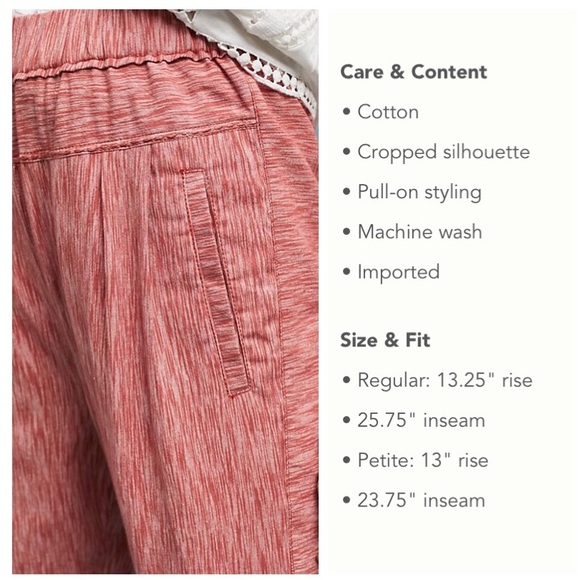 •• SOLD•• ANTHROPOLOGIE Cropped Pants, XS, NWT - Picture 8 of 8